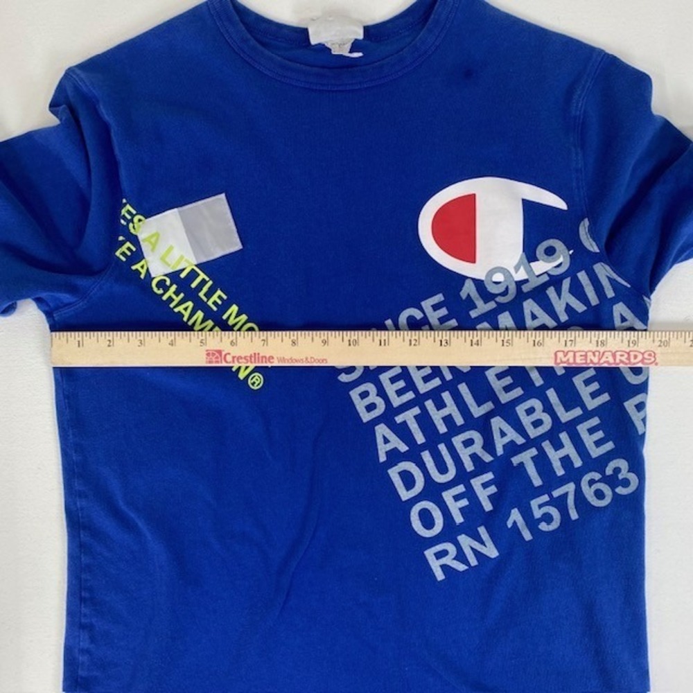 Vintage Champion Graphic T-Shirt Athletic Durable Tee Blue Large‎ - Picture 2 of 7